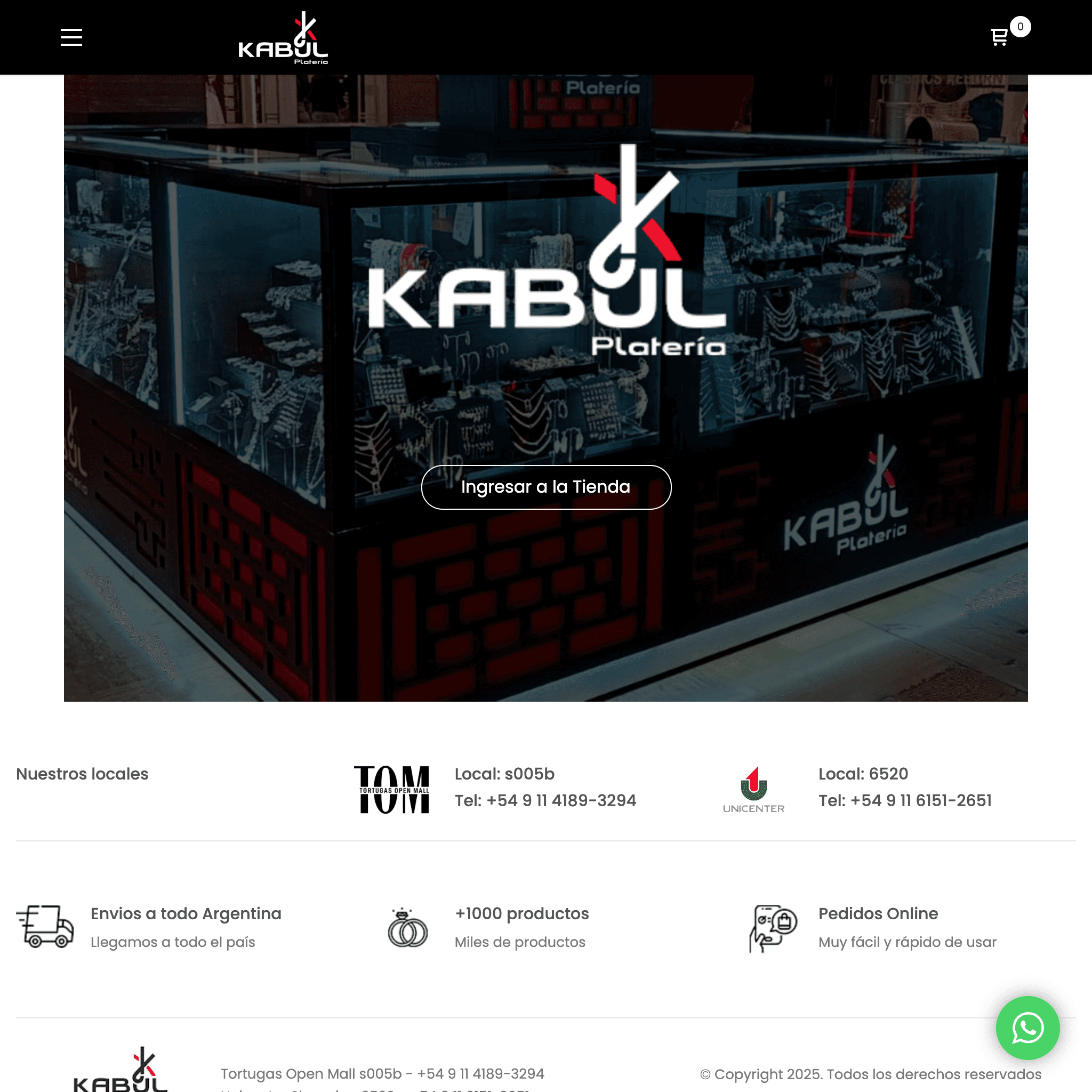 Interfaz e-commerce elegante para joyería de plata con catálogo de anillos y collares artesanales